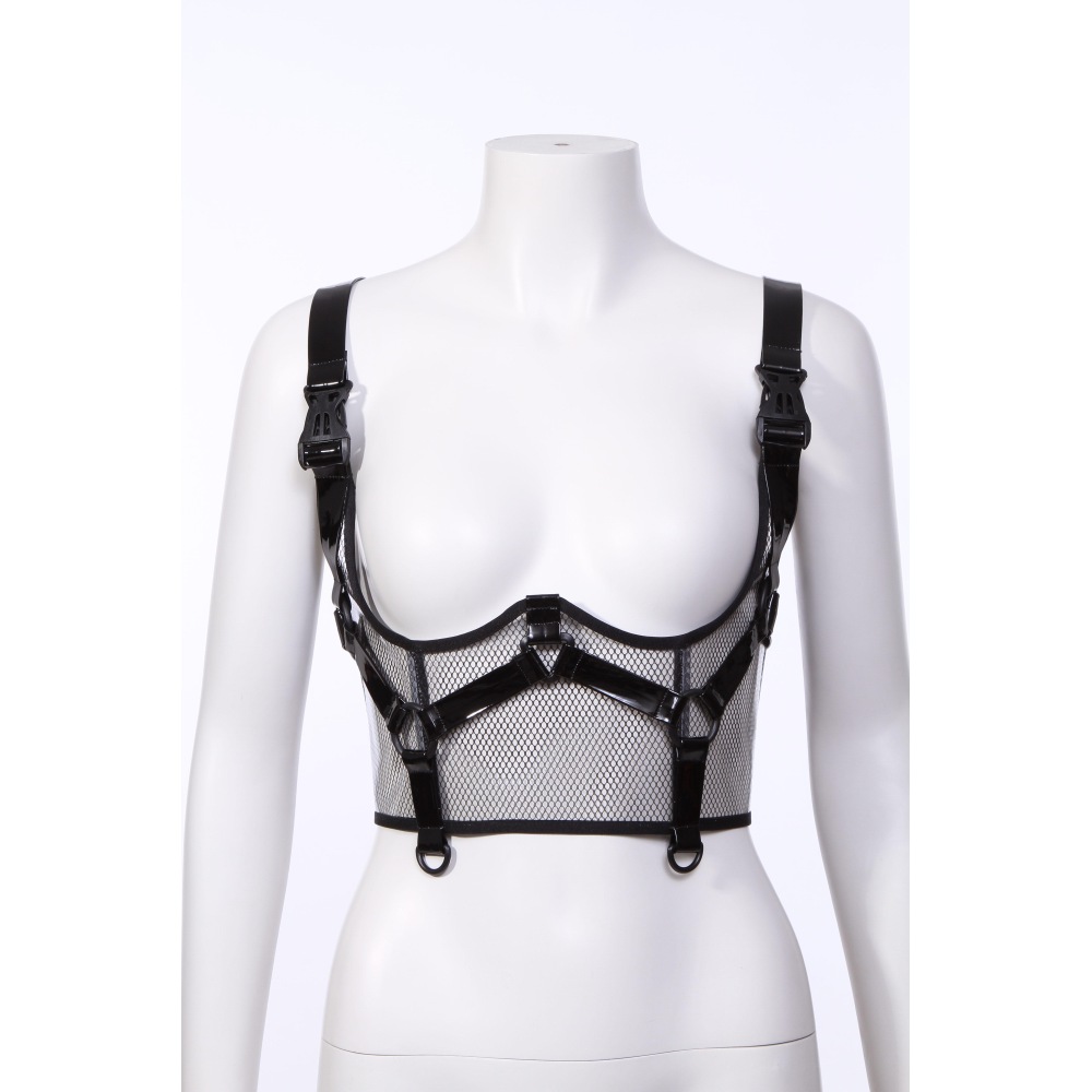 RNG - Toxic Vision Grid Underbust corset - Black